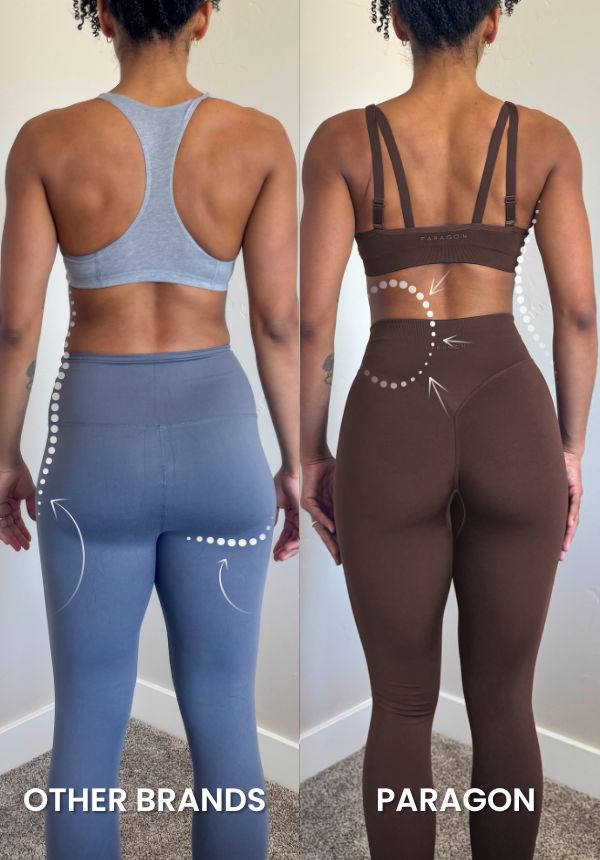 CurveFlex Hourglass Sculptseam® Plus Seamless Legging Black Leggings/Joggers Paragon Fitwear 