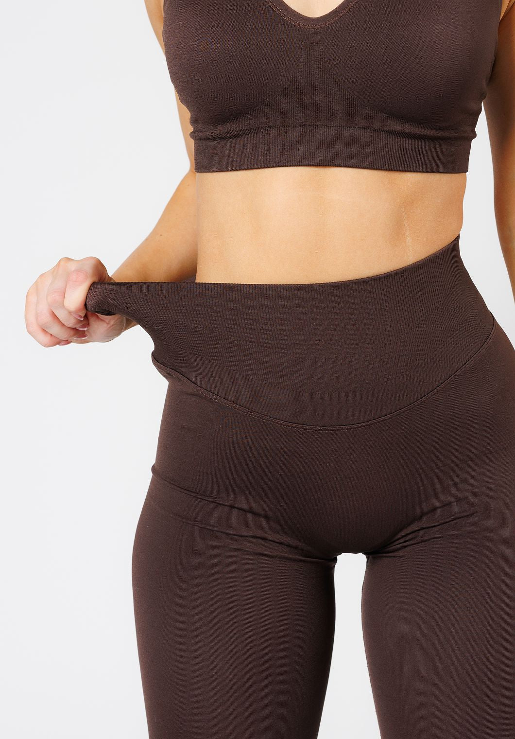 CurveFlex Hourglass Sculptseam® Plus Seamless Legging Walnut Leggings/Joggers Paragon Fitwear 
