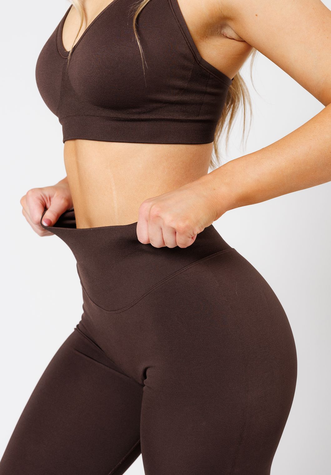 CurveFlex Hourglass Sculptseam® Plus Seamless Legging Walnut Leggings/Joggers Paragon Fitwear 