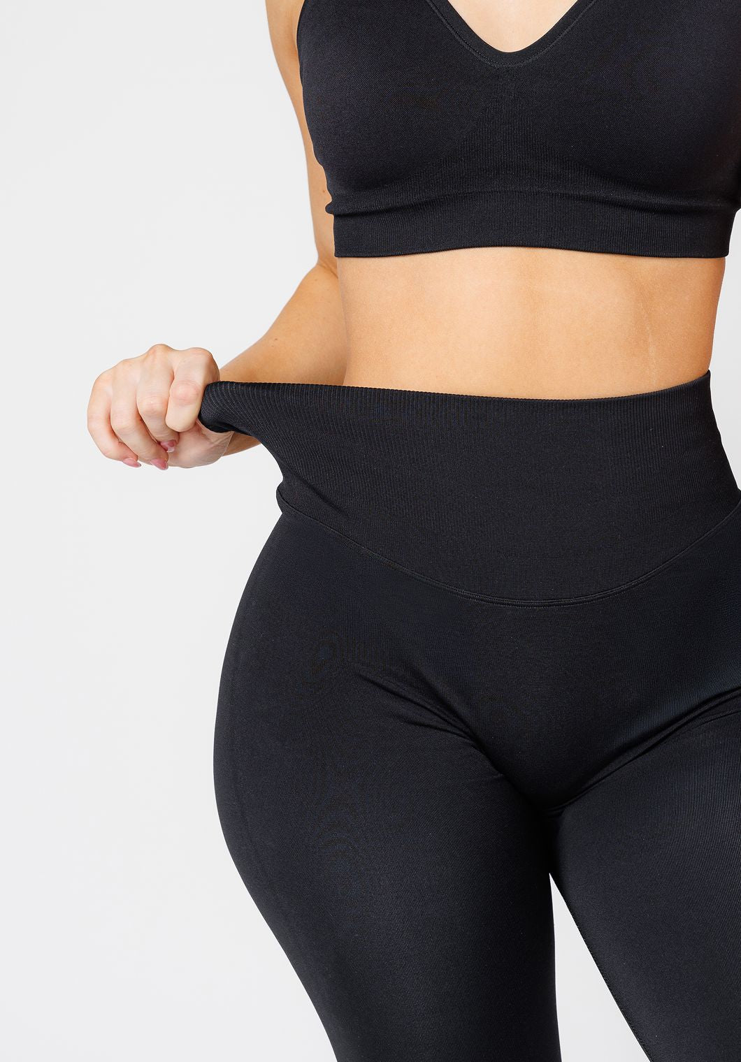 CurveFlex Hourglass Sculptseam® Plus Seamless Legging Black Leggings/Joggers Paragon Fitwear 