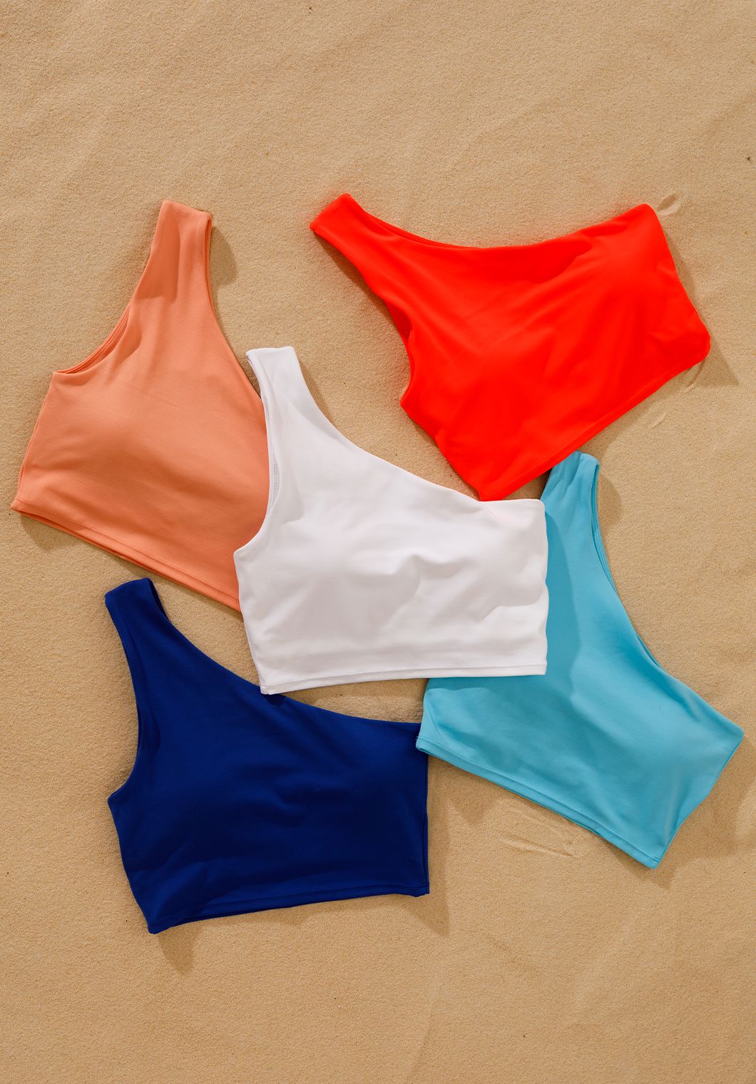 Reluna™ Single Shoulder Brami Hibiscus Sports Bras Paragon Fitwear 