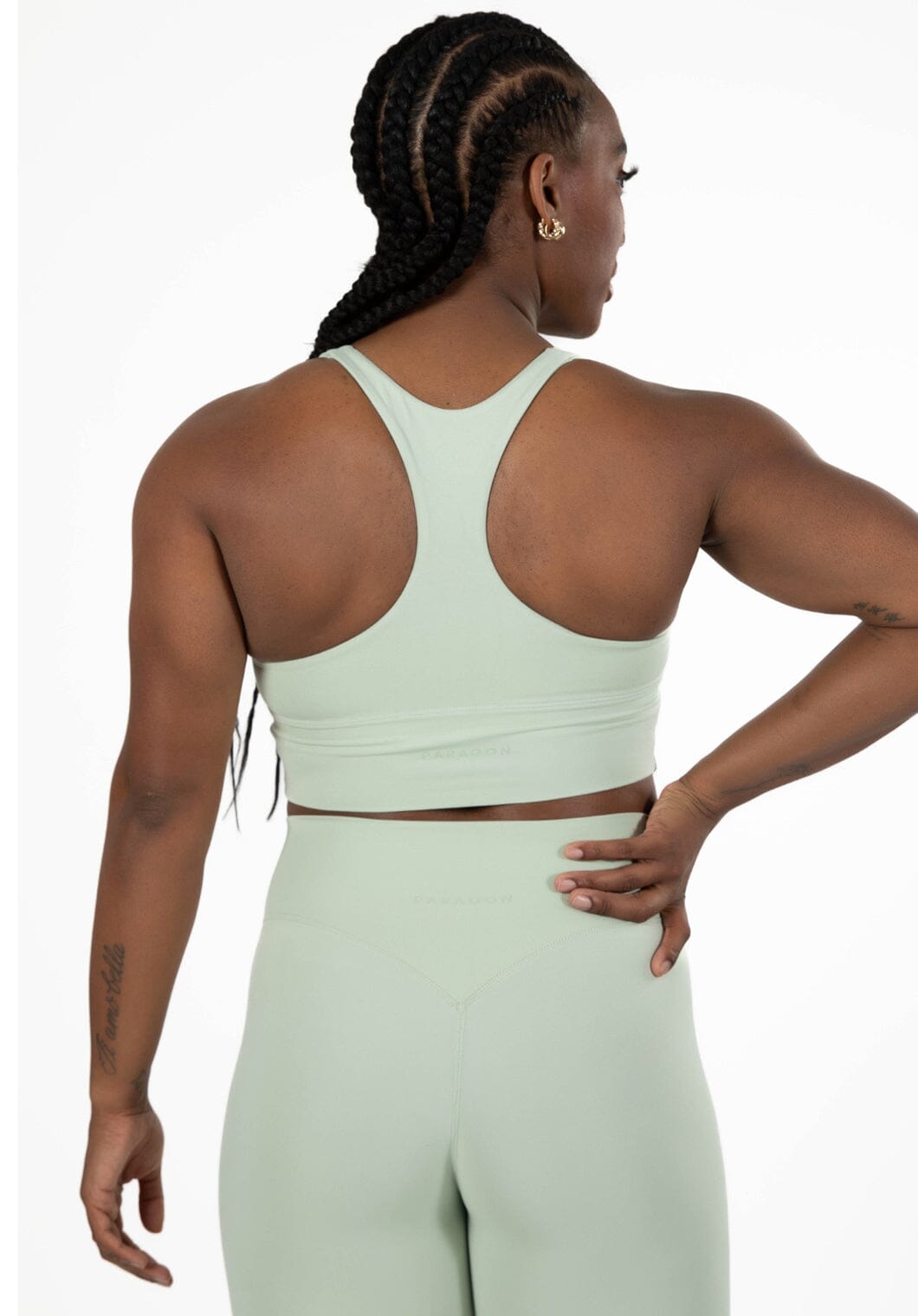Reluna Ruched Bra Sage Sports Bras Paragon Fitwear 
