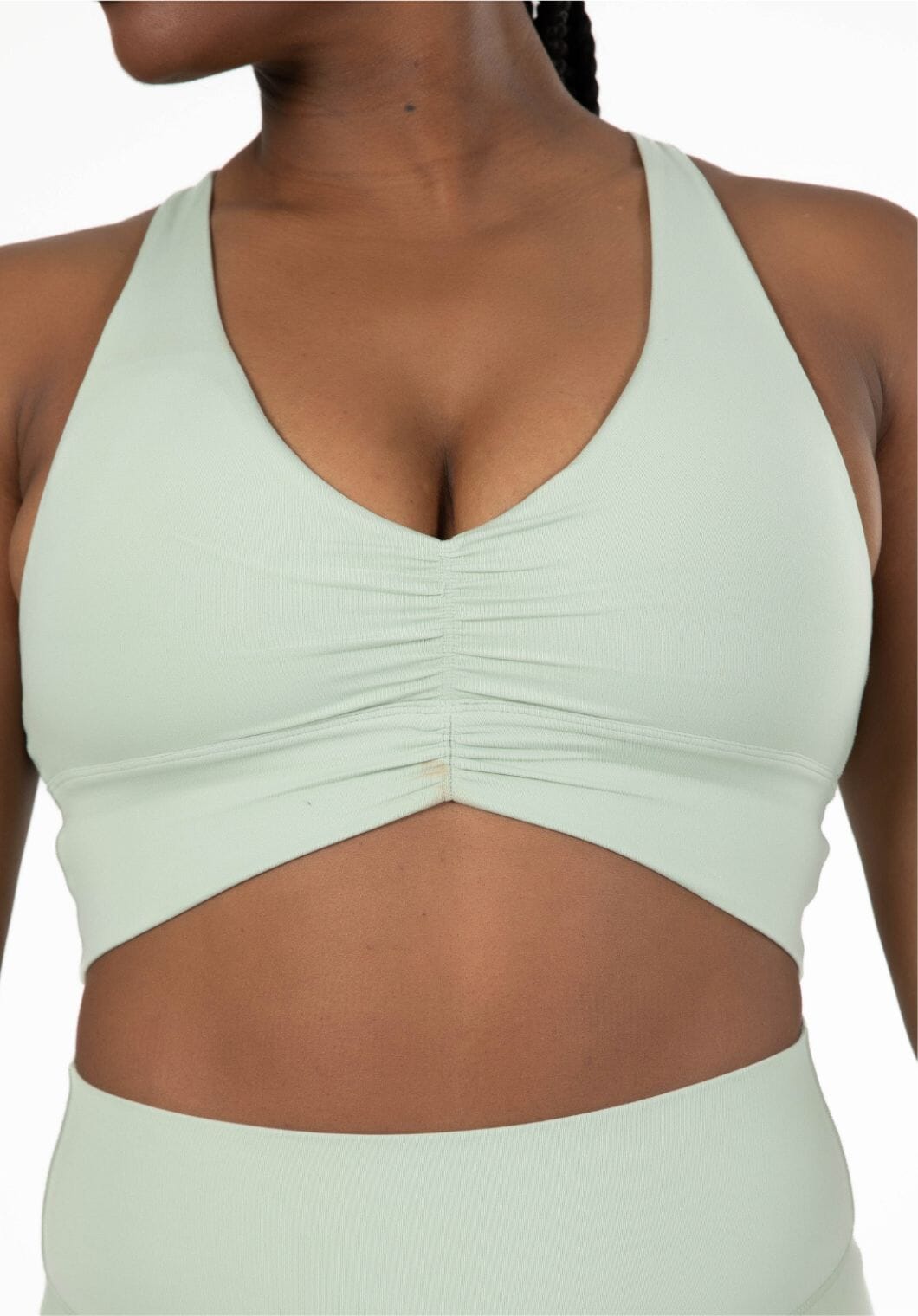 Reluna Ruched Bra Sage Sports Bras Paragon Fitwear 