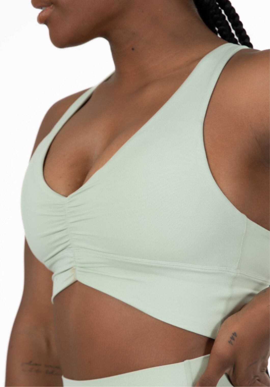 Reluna Ruched Bra Sage Sports Bras Paragon Fitwear 