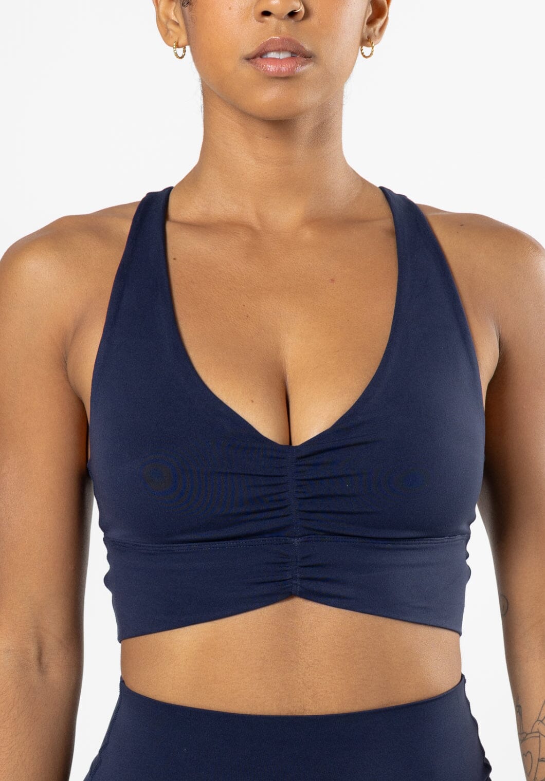 Reluna Ruched Bra Ink Sports Bras Paragon Fitwear 