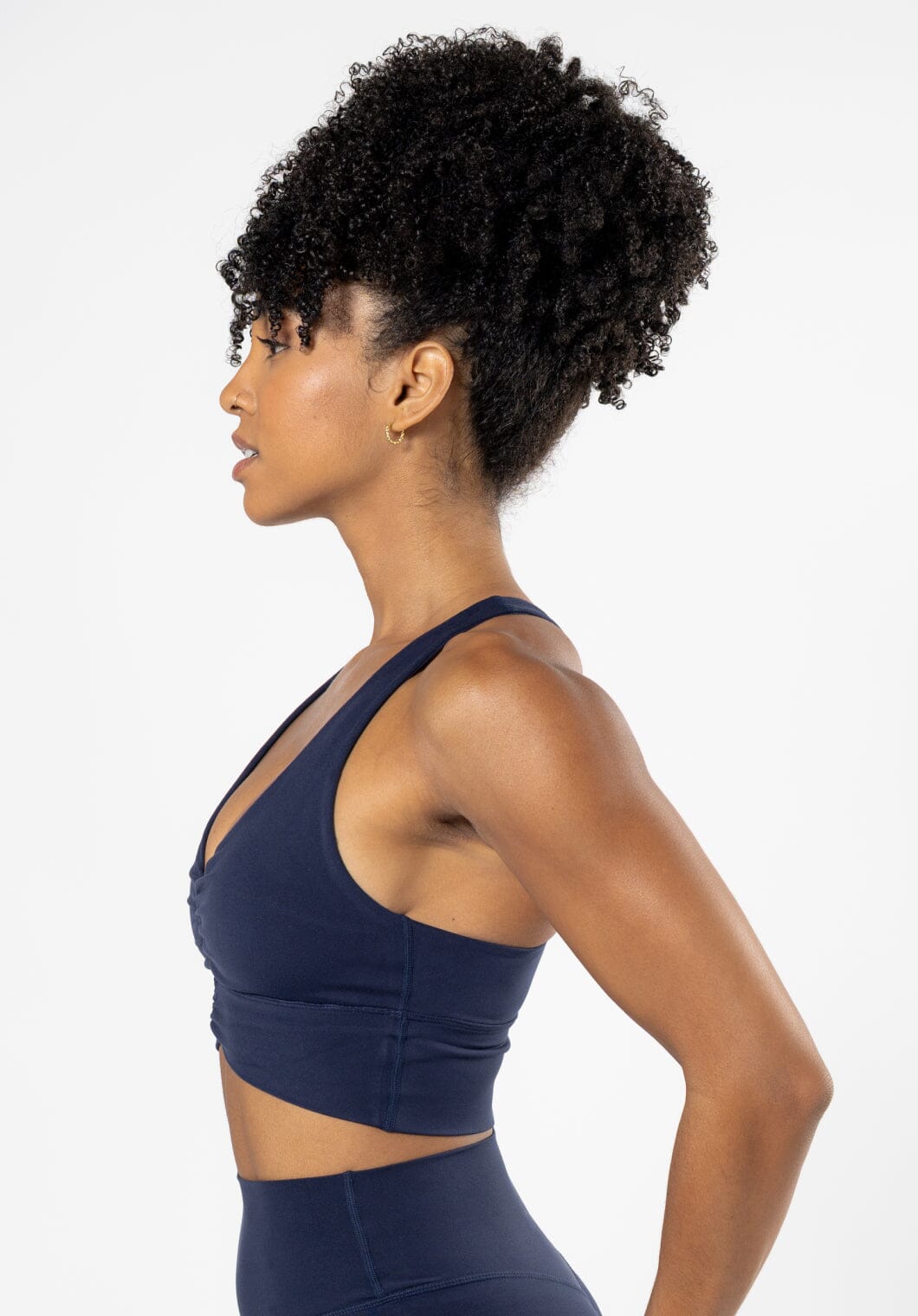 Reluna Ruched Bra Ink Sports Bras Paragon Fitwear 
